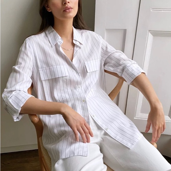 The Group by Babaton utility shirt in pink check - Picture 1 of 7